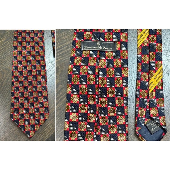 LNWOT Ermenegildo Zegna Made‎ in Italy Exclusive Design Silk Tie 59"Long - Picture 1 of 5